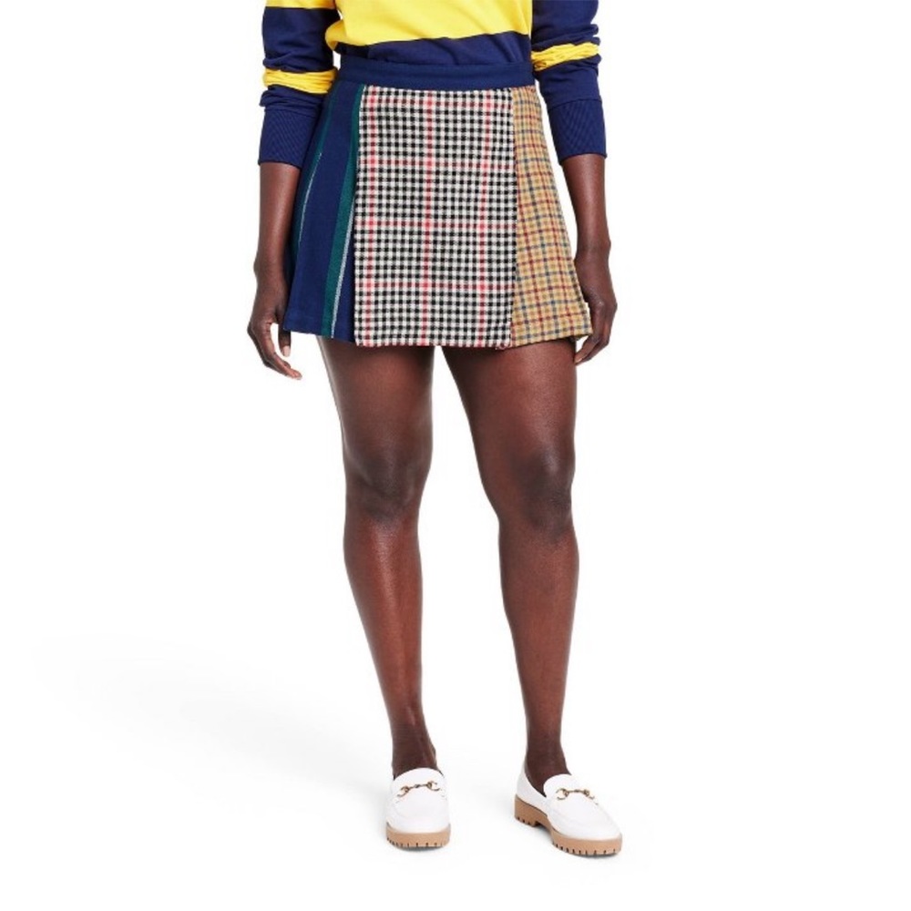 NWOT Target x Rowing Blazers Mixed Pattern Mini Skirt Sz 4